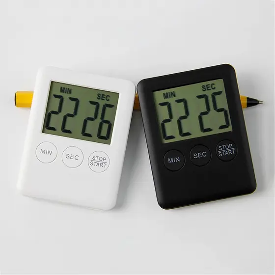 Tela Digital LCD Super Fina Cron么metro De Cozinha Contagem Regressiva Para Cima Rel贸gio Com 脥m茫 De Alarme