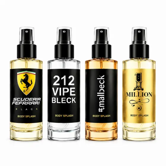 Perfumes Masculinos Kit 4 Premium Aromas Marcantes Sofisticados e de Longa Duração