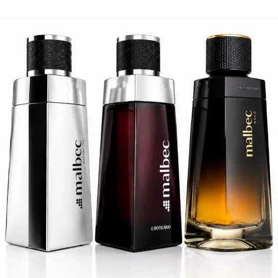Perfumes Masculino Malbec Kit 3 Importado com Essência Intensa e Fixação Prolongada