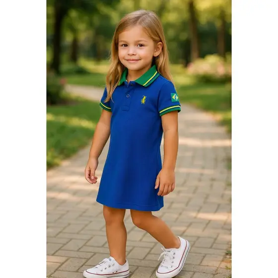 Vestido Polo Infantil Royal