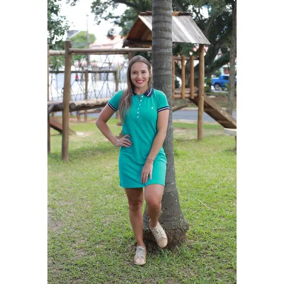 Vestido Polo Verde Jade