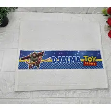 KIT 2 TOALHINHAS SUBLIMADAS TOYSTORY PERSONALIZADAS – LEMBRANCINHA INFANTIL / ESCOLA / FESTA