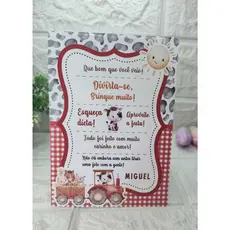 Plaquinha de Mesa Fazendinha Decoração Festa Infantil Tema Fazendinha Personalizada Plaquinha de Mesa Personaliz