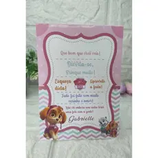 Plaquinha de Mesa Skaye | Decoração Festa Infantil Tema Patrulha Canina Personalizada Plaquinha de Mesa Personalizada