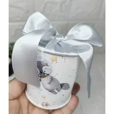 Lembrancinha Tubo lata Personalizada Batizado Maternidade Bebê Aniversário Nome 7x6 cm
