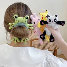 Faixa De Cabeça Fofa De Desenho Animado De Porco Com Cabelo Elástica De Pelúcia , De Estudante Gato Peludo Infantil