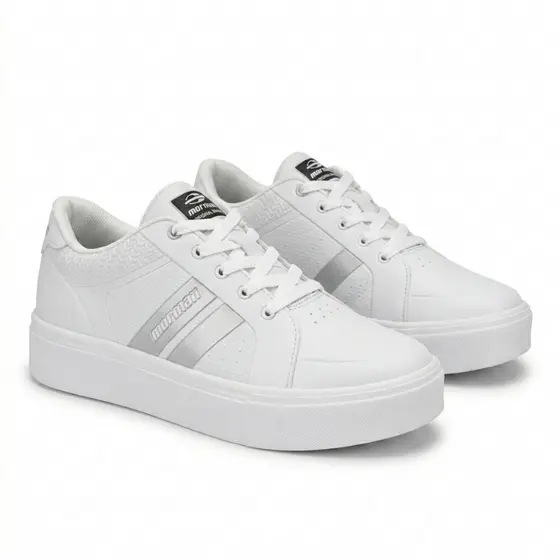 Tênis Mormaii Feminino Urban Stripe 3 Plataforma Caminhada Academia Confortável Leve Urbano Estilo Urbano para Dia a Dia