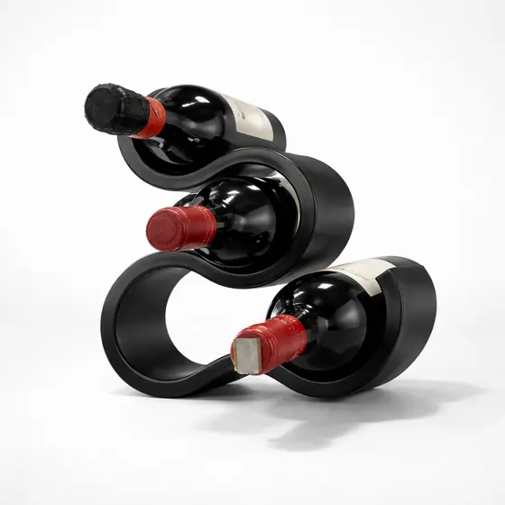 Porta Vinho 4 Garrafas Suporte Adega De Mesa Pequena Organizador Decoração Moderna