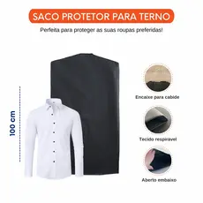 Capa Roupas Protetor Anti Mofo protege da Poeira Saco TNT Organizador Terno Blazer Camisa Social