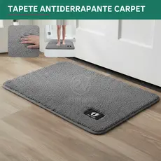 Tapete Capacho Para Porta Entrada Banheiro Quarto Macio Alta Absorção Base Antiderrapante Premium