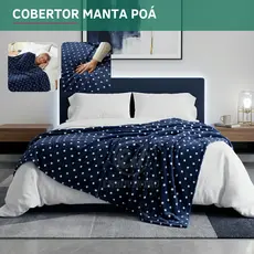 Manta Casal Poá 2,00x1,80 Cobertor Quentinho Inverno Toque Macio Aveludado Sofá Cama Luxo Premium