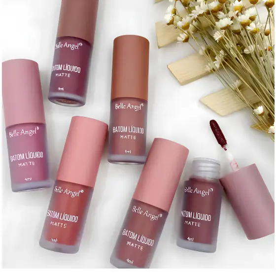 Batom Líquido Matte Box A Cores Neutras 4ml - Belle Angel