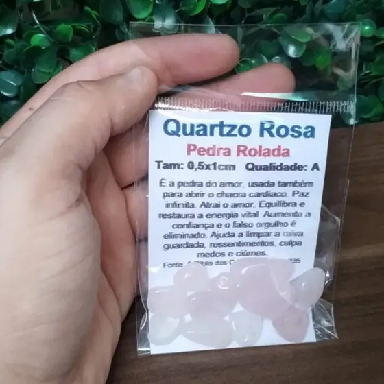 Quartzo Rosa Pedra Rolada Semi Preciosa Pedra do Amor