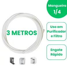 Mangueira Para Purificador de Água Galão Bomba Eletrônica Branca 1 a 5m | Serve em Diversos Modelos