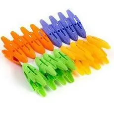 Kit 64 Prendedor de Roupas Saquinhos de Alimentos Milho Kit com 64 48 32 ou 16 Prendedores