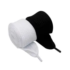 01 ou 02 Par de Cadarço Cordão Atacador Largo Bboy Fat Lace Grosso Largura 10 mm 1,10 Cm