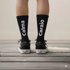 Meia Cano Alto Divertida Engraçada Com Frases Academia Crossfit Geek Criativa