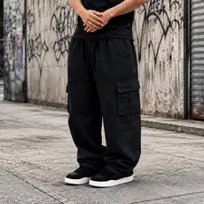 Calça Cargo Unissex Streetwear Tendência