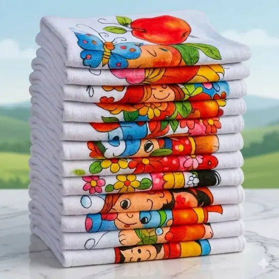 Kit 5 ou 10 Panos De Prato Bainha Estampado Alta Qualidade Premium