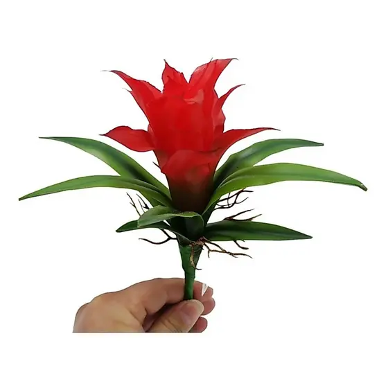 Bromélia Pequeno Silicone Com flor Planta Artificial Para Decoraçao muito Linda