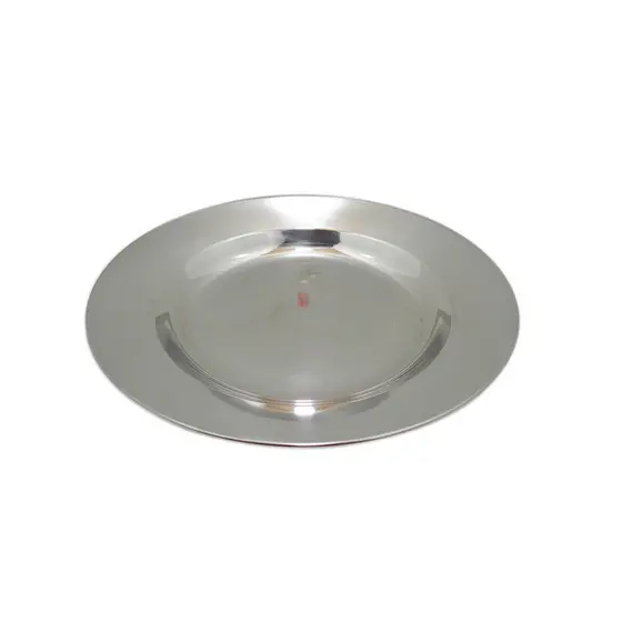 Prato Em Aço Inox Polido Fundo de 23 Cm Resistente Kehome