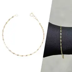 Pulseira Piastrine Masculina Fina Banhada a Ouro 18k - Garimpo de Ouro