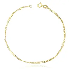 Pulseira de Ouro Grumet Banhada a Ouro 18k Masculina - Garimpo de Ouro