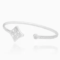 Bracelete Blossom Twist Pulseira Ajustável Banhado a Prata - Garimpo de Ouro