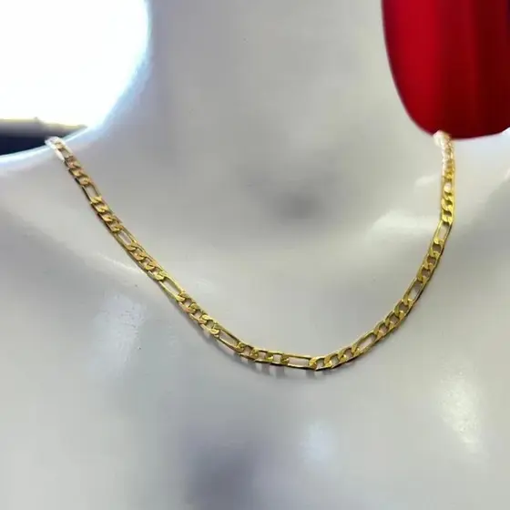 Colar 3 por 1 de Ouro 18k Fecho Garra 45cm Banhada a Ouro - Garimpo de Ouro