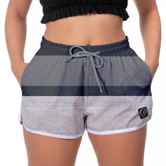 Shorts Feminino Premium Moda Verão Com Elástico e Bolsos Laterais Uso Casual Esportivo