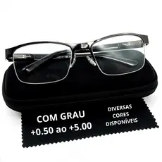 Óculos De Leitura Grande Fio Nylon Com Grau Para Perto Descanso Presbiopia Masculino Aço Resistente
