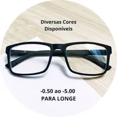 Óculos Miopia C/ Grau Negativo Para Longe Masculino Feminino