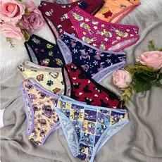 Kit 5 calcinhas infantil menina Poliéster com Forro Qualidade Conforto