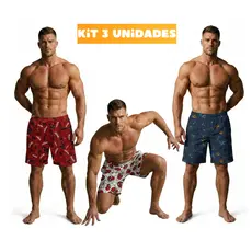Kit 3 Pijamas Masculino Samba Canção Short Para Dormir