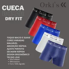 Kit 2 Cuecas  Boxer DRY FIT Com  Forro de Algodão Cueca Box Furadinha Premium