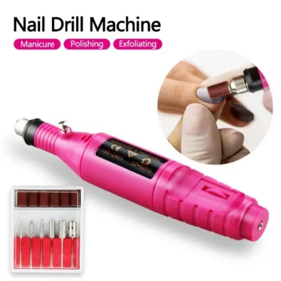 Lixadeira de Unha Para Nails Lixa de Unha Elétrica Nail Manicure Lixadeira de Unhas Elétrica + BROCA