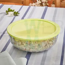 Pote Tigela Saladeira de Vidro com Tampa Plástica Oceani 1,5litro Vitazza: Para Servir e Organização