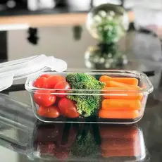 Pote Hermético Marmita de Vidro Retangular 370ml Tampa BPA Free: Organização, Sustentabilidade