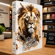 Bíblia Sagrada | Letra Maior | Harpa & Corinhos | Brochura | RC | Leão Pintura