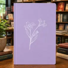 Biblia Feminina NVI | Letra Maior | Lírios Lilás | Capa Dura