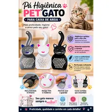Pá Higiênica Pet Gato Caixa de Areia