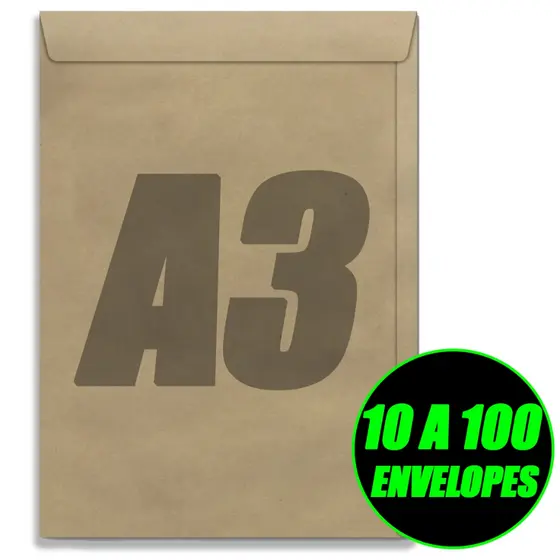Envelope A3 Grande Pardo 31x41cm 10 50 100