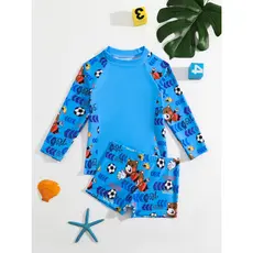 RWX VEST Conjunto de Praia Infantil - Tema Futebol com Ursinhos 2024 B3125