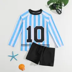 RWX VEST Conjunto Infantil Masculino de Praia - Camisa UV e Shorts Estiloso 2024 I3115