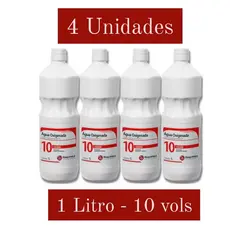 Kit Com 4 Águas Oxigenadas De 1 Litro Cada (10 Volumes)