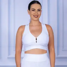 Top Fitness Academia  C/ Bojo Liso Tops Para Malhar Nadador