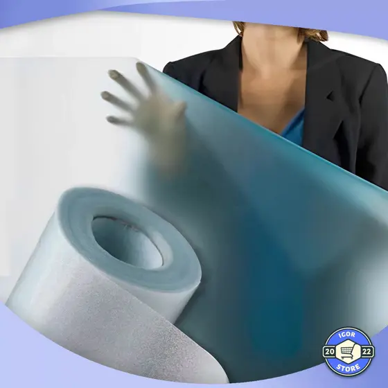 Película Adesiva De Vidro Jateado Para Box Portas Janelas Privacidade 2M x 45CM Envio Imediato