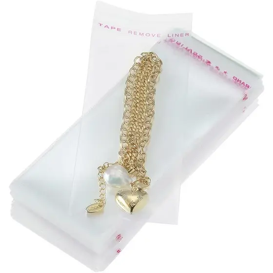Saco Adesivado Kit Com 100 Transparente Plástico Com Aba DV