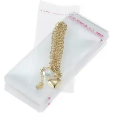 Saco Adesivado Kit Com 100 Transparente Plástico Com Aba DV