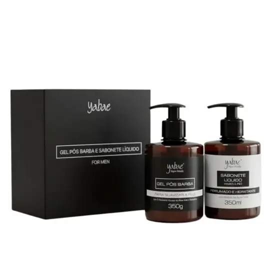 KIT Sabonete Líquido e Gel Pós Barba Black 350ml – Yabae